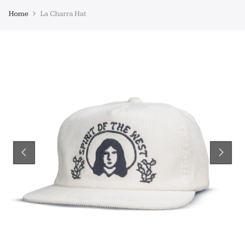 La Charra Hat "Spirit of the West" White Corduroy Cap